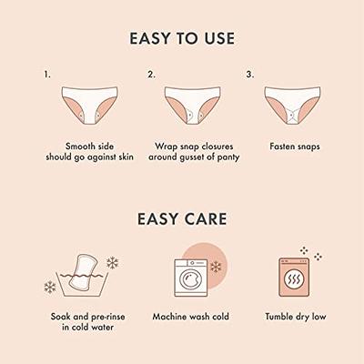 Rael Reusable Panty Liners Menstrual, Organic Cotton Cover