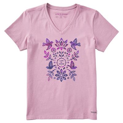 Women's (S) Purple Tie Dye Short Sleeve Shirt