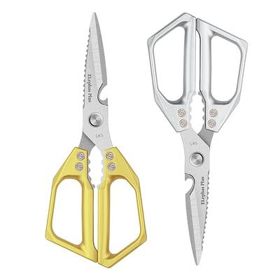 ELephas PLus Kitchen Scissor,Sharp Multipurpose Cooking Scissors,Food  Stainless Steel Kitchen Shears,Kitchen Scissors For Food(Golden)