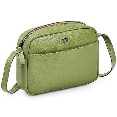 LEDERBUCK Shirley Large Soft Real Leather Womens Crossbody Handbags and  Purses-Triple Zip Sling Crossover Shoulder Bag