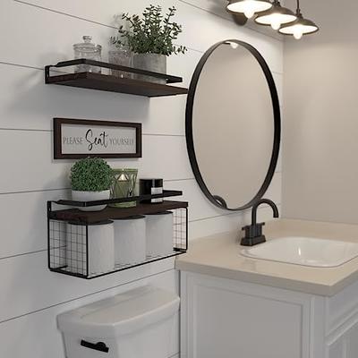 Corner Bathroom Shelves iwithwth Gold Wire Baskets - Cottage - Bathroom