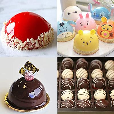 AFINSEA 3D Ball Shape Sphere Silicone Molds,Baking Mold for Mousse Cake,  Fondant Mold Silicone Mold for Baking Cakes, French Dessert Mold for Pastry