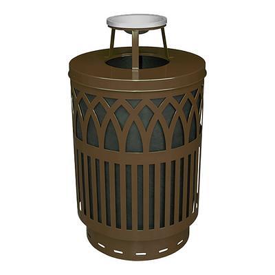 Witt Stainless Steel Square Swing Top Trash Can, 36 Gallon