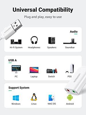 Ugreen USB to 3.5mm Audio Jack USB A Sound Card Adapter – UGREEN