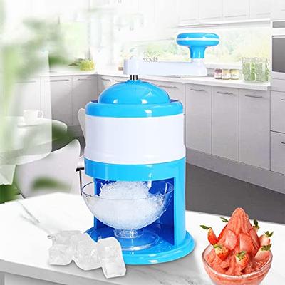 Ice Crusher Shaver Machine, Stainless Steel Blades for Snow Cones