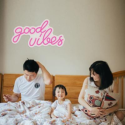 Good Vibes LED Neon Sign Light Bedroom Wall Decor USB Custom Name Neon  Light DIY