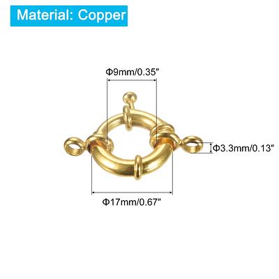Spring Clasps, 10Pcs 10mm Brass Spring Ring Clasps for Jewelry