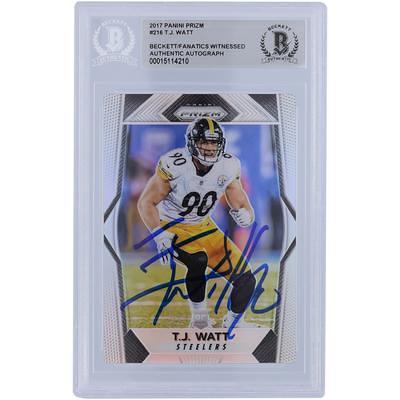 T.J. Watt Pittsburgh Steelers Mini Helmet Card Display Collectible