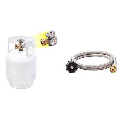 Flame King 5lb Steel Propane Tank + 5FT Standard Adapter – Portable Gas  Supply Provides Accurate Fuel Level, OPD Valve for Safety - Yahoo Shopping