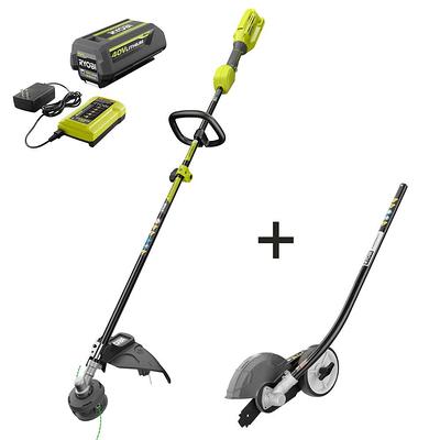 RYOBI 40V Expand-It Attachment Capable Trimmer/Edger with 4.0 Battery Charger - Shopping