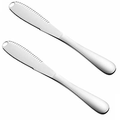 Qishing Stainless Steel Butter Spreader Knife ，Spreader Slicer and Butter  Curler Knife with Serrated Edge for Cutting and Spreading Butter Cheese  Jam，3 in 1 Kitchen Gadgets (2 pack) - Yahoo Shopping