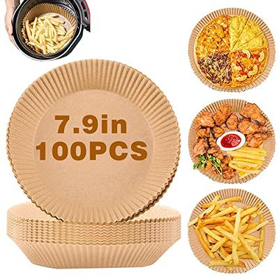 GOAUS Air Fryer 100 Pcs Round Paper Liners Disposable [Extra Large] for 8 Qt  or Above Basket, 9 inch Unbleached Non-stick Parchment Paper - Yahoo  Shopping