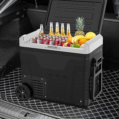 Wesonorous 12 Volt Refrigerator,32Qt Portable refrigerator freezer