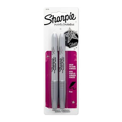 Sharpie 39100 Metallic Silver Bullet Tip Permanent Marker - 12/Pack