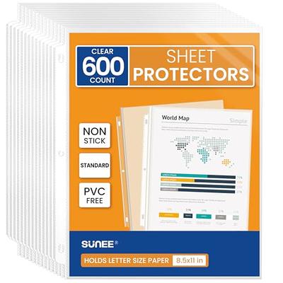 KTRIO 500 Pack Sheet Protectors 8.5 x 11 inch, Clear Page Protectors for 3  Ring Binder, Plastic Sleeves for Binders, Top Loading Paper Protector