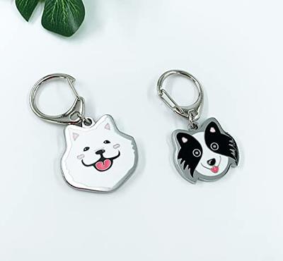  Harikaji Dog Keychain ring, Cool Cute Pet Dog Keyring Bag Charm  Mini Metal Key Ring Keyfob (The poodle) : Pet Supplies