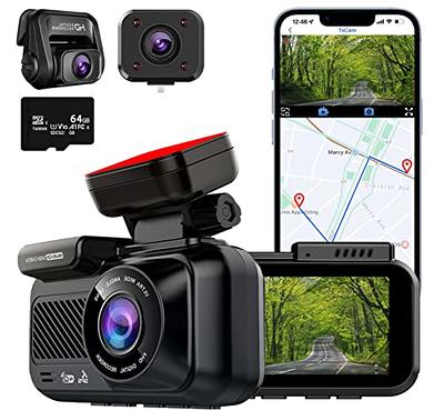 OMBAR Dash Cam Front and Rear 4K/2K/1080P+1080P 5G WiFi GPS, Dash Camera  for Cars with Free 64G SD Card, Dual Dash Cam with WDR Night Vision, 24h