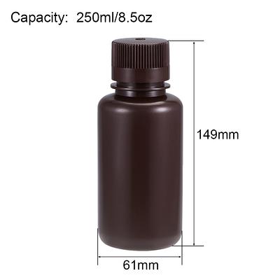 uxcell Plastic Lab Chemical Reagent Bottle 250ml/8.5oz Wide Mouth Sample  Sealing Liquid Storage Containers 5pcs - Yahoo Shopping