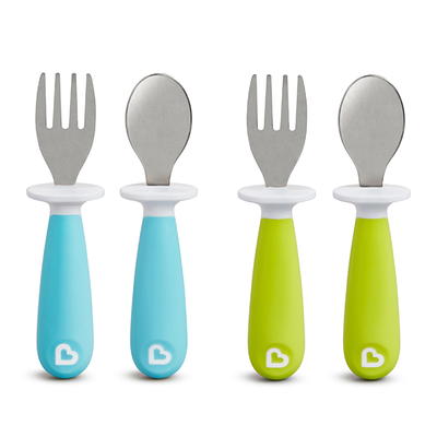 Munchkin munchkin gentle silicone spoons, 4 pack, blue/green