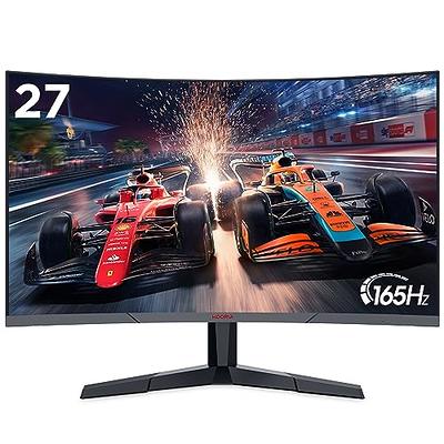 Memzuoix 27inch 165Hz Curved Gaming Monitor, 1440p 144Hz Gaming Monitor,  QHD 2K(2560x1440) PC Monitor, LCD Computer Monitor for Laptop with 2