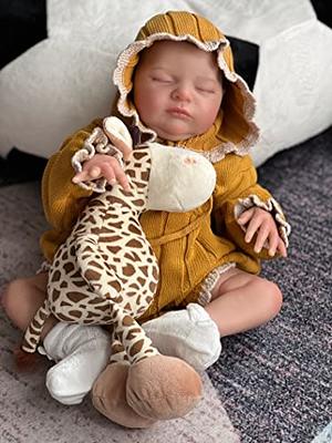 Zero Pam Lifelike Newborn Baby Doll Soft Silicone Realistic 19Inch Reborn  Baby Doll Soft Weighted Body with Headwear Reborn Toddler Doll Handmade  with