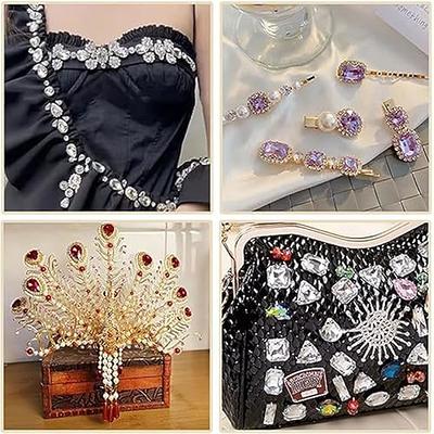 100pcs Multicolor Crystal Flower Shape Rhinestone Buttons Sew On Rhinestone  Flatback Rhinestone Gold Base With Setting Claw Diy Garments Dress Headdre