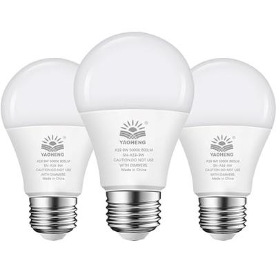 Sigalux A19 LED Light Bulb 60W Equivalent, E26 Medium Base 5000K