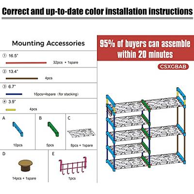 CSXGBAB Closet Shoe Rack, Shoe Racks for Bedroom Closet