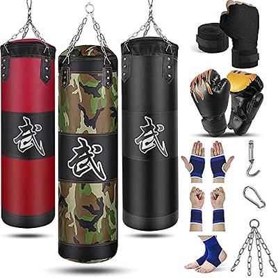 PROLAST Heavy Punching Bag 4 ft UNFILLED -Great for Boxing, MMA, Muay Thai  - Unfilled with Bottom D-Ring ( Black ) 