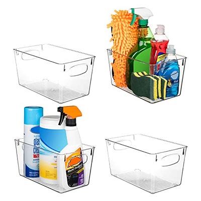 wilfox Pantry Organizer, 5 Pack Clear Organizer Bins with Removable  Dividers, Pantry Organizers and Storage, Fridge Organizer and Cabinet  Organizer