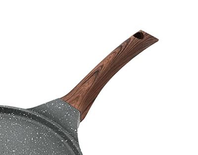 SENSARTE Nonstick Crepe Pan, Swiss Granite Coating Dosa Pan Pancake Flat  Skillet Tawa Griddle 10-Inch with Stay-Cool Handle, Induction Compatible