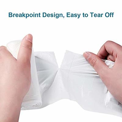 1.2 Gallon Compostable Trash Bags, Small Trash Bags for bathroom office  kitchen, Strong Small Garbage Bags fit 4.5-5 Liter Trash Can,1 Gallon-1.5  Gallon,White Compost Bags