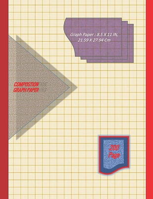  School Smart Composition Paper, Red Margin, 8-1/2 x 11