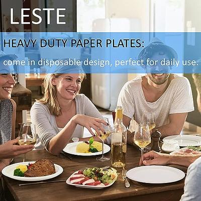 Stack Man 100% Compostable 9 inch Paper Plates [125-Pack] Heavy-Duty Plate, Natural Disposable Bagasse Plate