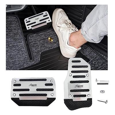 Set Of 3 Silver For Manual Car Brake Foot Accelerator Clutch Pedal Pad  Cover New