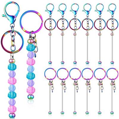 Misdary 12 Pcs Beadable Keychain Bars Metal Bead Keychain DIY Blank Keychain  Supplies for Crafts Jewelry Making (Gradient Color) - Yahoo Shopping