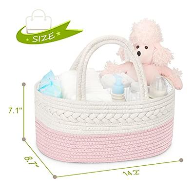 Diaper Caddy, Cotton Rope Storage Basket