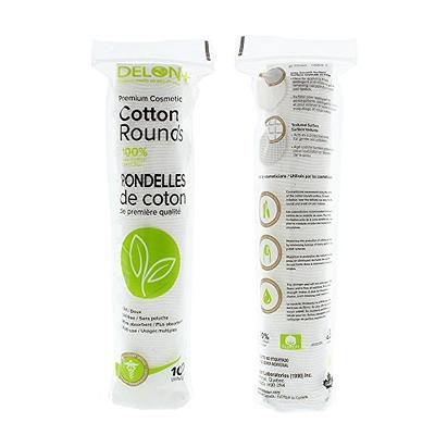 DELON Premium Cosmetic Cotton Rounds, 100 Count (Pack of 3