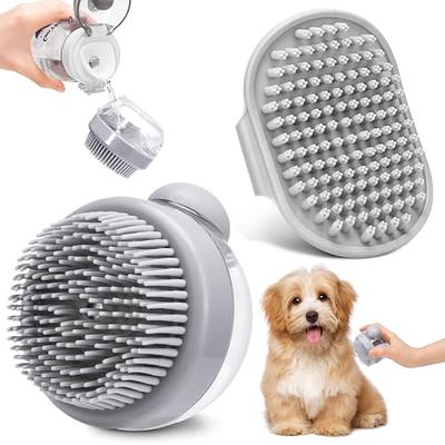 Soft Silicone Dog Brush Pet Shampoo Massager Bath Brush Bathroom Puppycat  Washing Massage Dispenser Grooming Shower