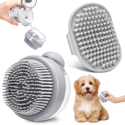 Soft Silicone Dog Brush Pet Shampoo Massager Bath Brush Bathroom Puppycat  Washing Massage Dispenser Grooming Shower Brush 