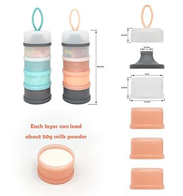 Baby Milk Powder Formula Dispenser, Non-Spill Portable and Stackable  Formula Travel Container, 3 Layers Storage Container for Protein Powder,  BPA Free 