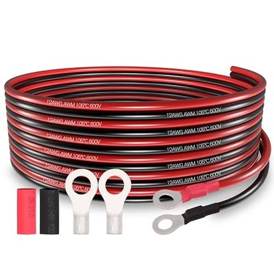 100FT, 16 Gauge, 2pin 2 Color Red Black Cable, Hookup Electrical