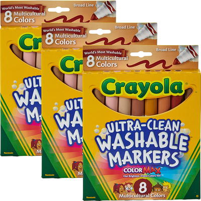 Crayola 587812 Ultra-Clean Assorted 12-Count Broad Point Washable Markers