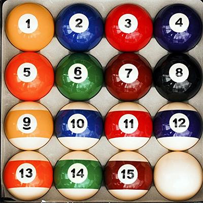  Imperium Style Pool Balls Billiard Set - Regulation Size - 17  Pc Professional Pool Set w/Cue Ball and Sleek Black and Silver Case - Multi  Colored - Ball Size 2.25