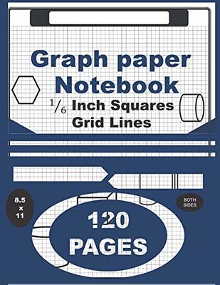 Square Notebook,Grid Horizontal Line And Blank Pages,114 Sheets