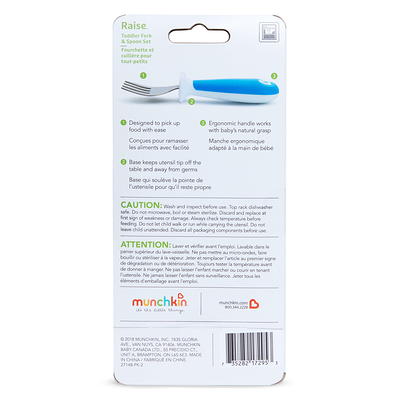 Munchkin Raise Toddler Fork And Spoon Set - 2pk : Target