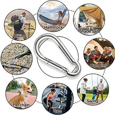 Acquwistach Carabiner Clips 6 Pack 3.15 Stainless Steel Spring Snap Hook  Carabiner Heavy Duty - 304 Premium Stainless Steel Carabiner Clips for  Hanging, Gym, Camping and More - Yahoo Shopping