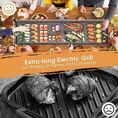 Large Electric Teppanyaki Grill Griddle Hot Plate Steak Cooking