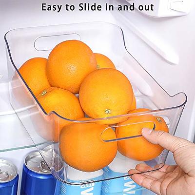 Refrigerator Organizer Bins, Set Of 6 Plastic Organizer Bins, BPA Free