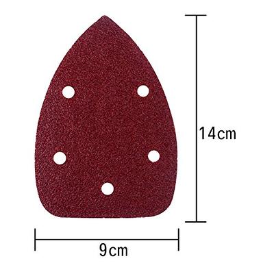 Lotfancy Sanding Sheets 60/80/120/150/220 Grit Sandpaper Assortment - 12 Holes Hook and Loop Mouse Detail Palm Sander Paper, Pack